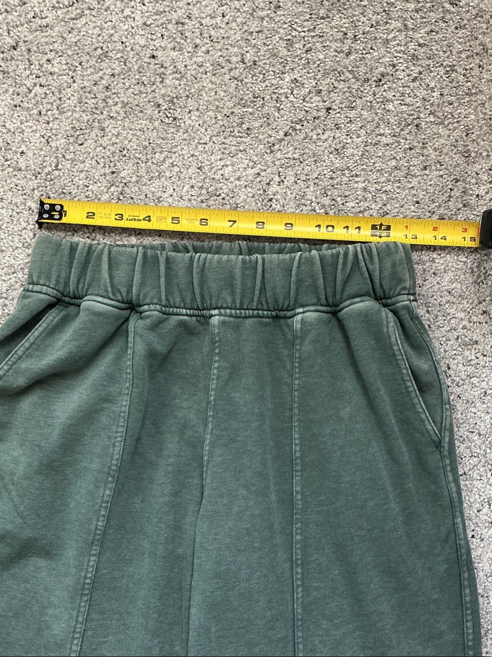 New Rae Mode Brailyn Wide Leg Barrel Sweatpants ~ Mineral Wash Green - Picture 7 of 12